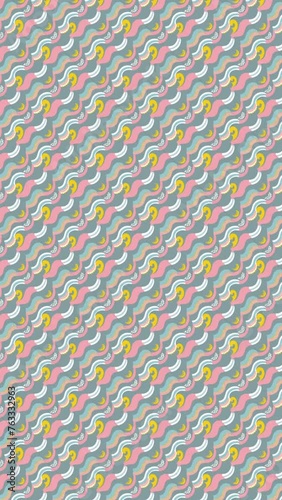 Seamless Wave Pattern. Loop Background Animation