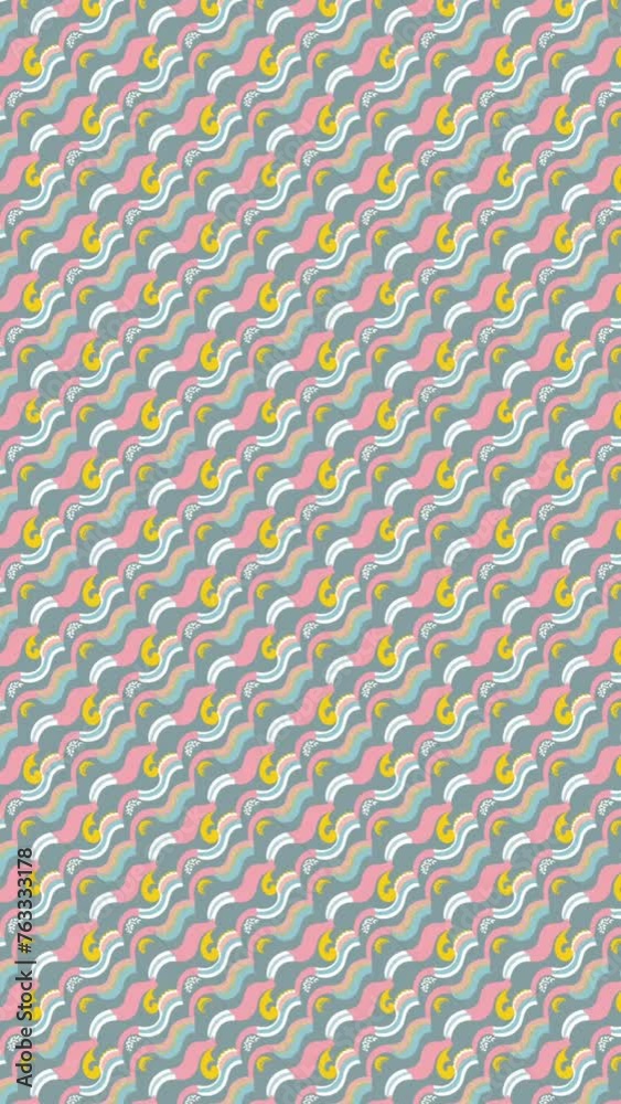 Seamless Wave Pattern. Loop Background Animation Seamless Wave Pattern. Loop Background Animation