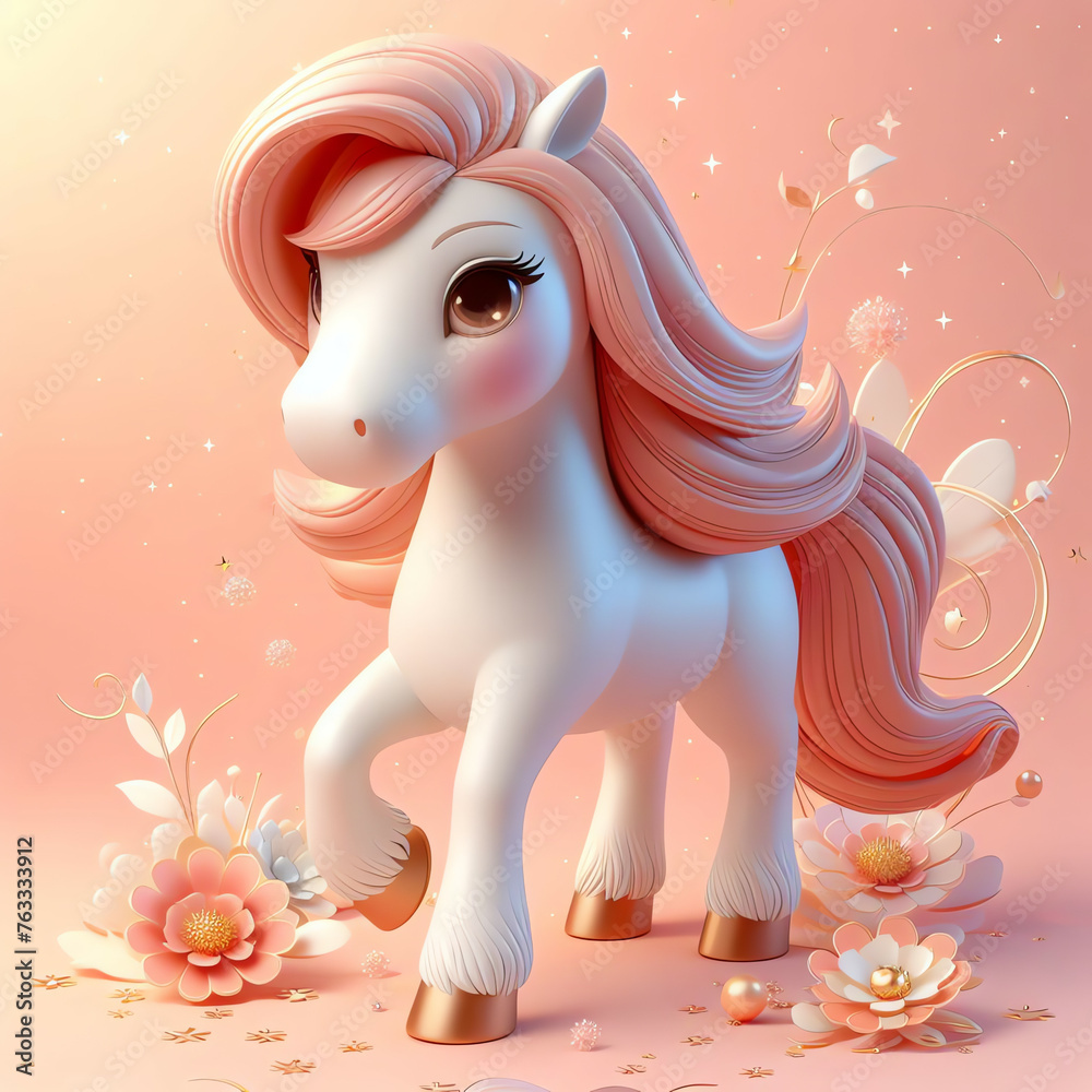 cute fantasy horse animation wallpaper for kids