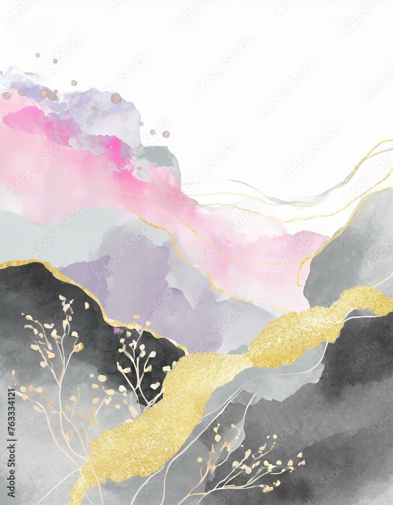 Abstract watercolor style background illustration inspired by spring. - obrazy, fototapety, plakaty 