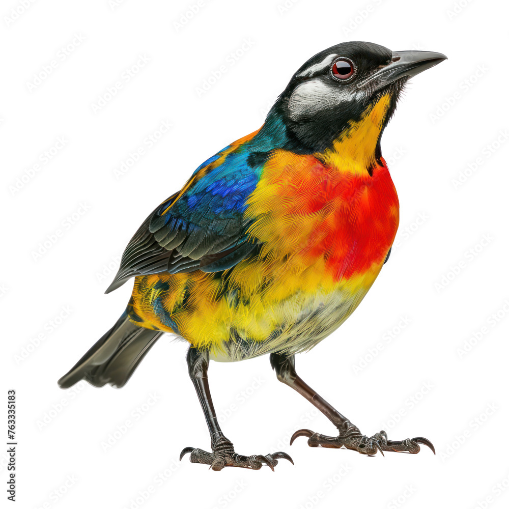 Obraz premium gurney's pitta on isolated transparent background