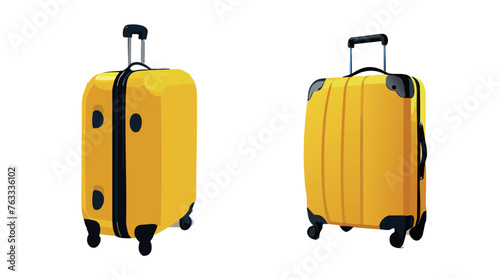yellow travel suitcase