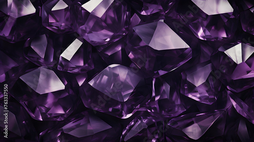 A bunch of purple diamonds are shown in this image, with a texture background of purple and pink lights in the middle of the image.  generative ai © SHOHID Graphics