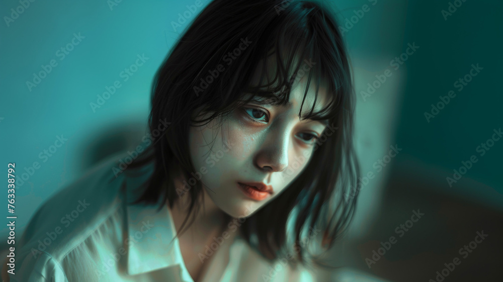 everyday life, desperate, tired of life and unmotivated young ad everyday life, desperate, tired of life and unmotivated young ad