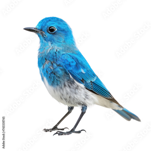 Mountain blue bird on isolated transparent background