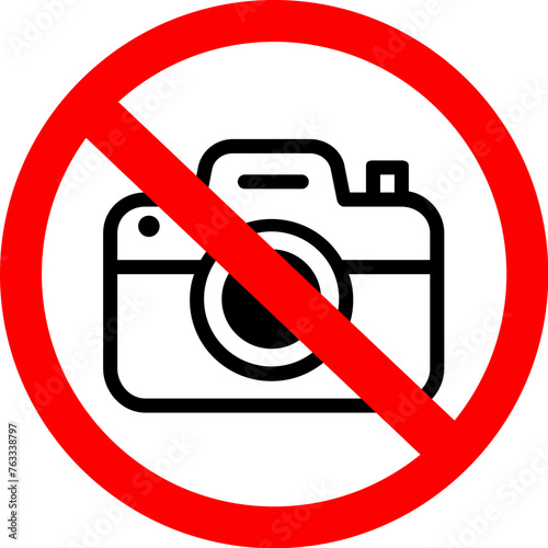 No Camera Icon. No Photo Vector. forbidden Sign