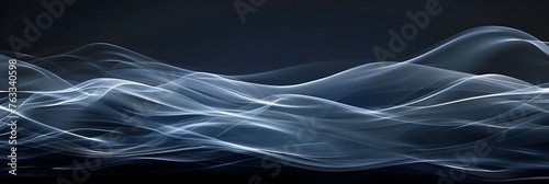 Ethereal Silver Waves of Energy:Luminous Abstract Background for Branding and Design