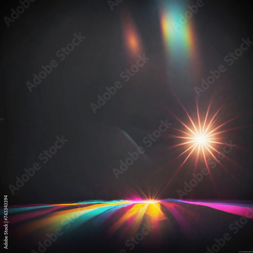 Colorful light beams 