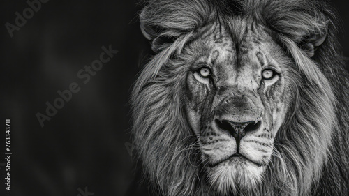 Löwe, eine Wildkatze in Afrika. Ein wildes Tier mit viel Kraft. © shokokoart