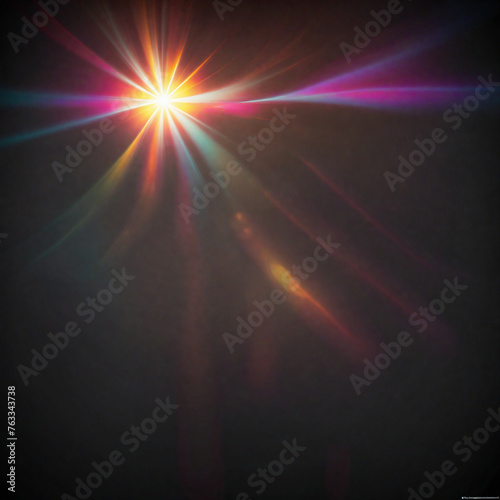 Colorful light beams 