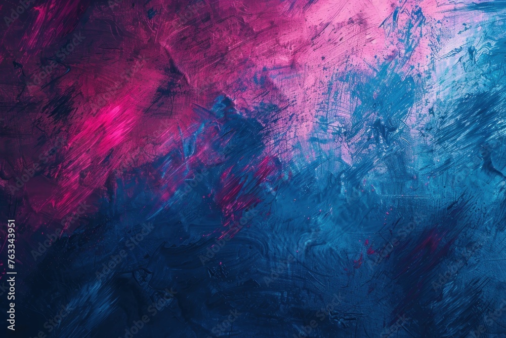 Abstract Blue and Pink Grunge Background with Stencil Texture