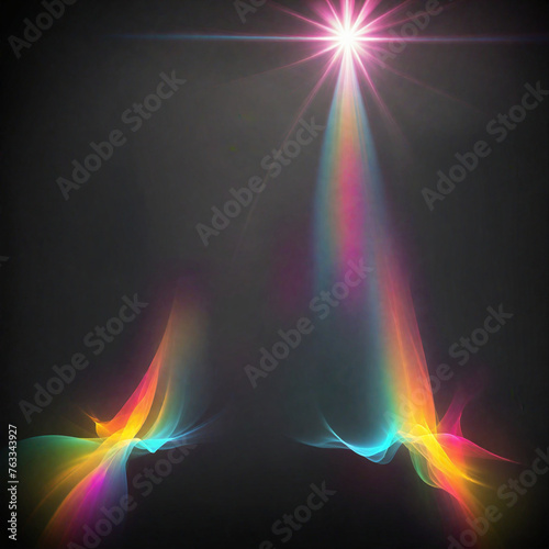 Colorful light beams 