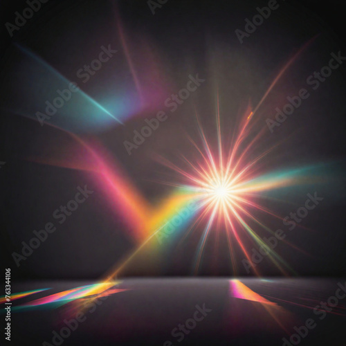 Colorful light beams 
