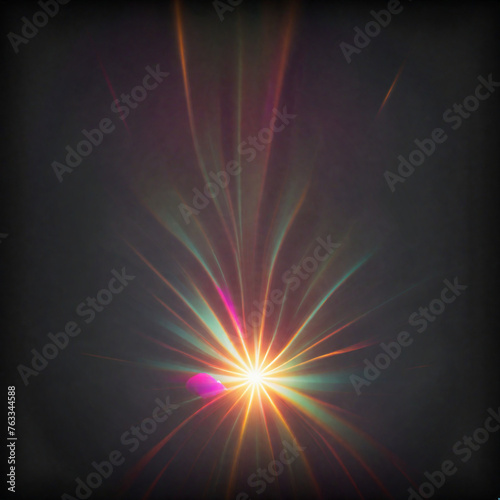 Colorful light beams 