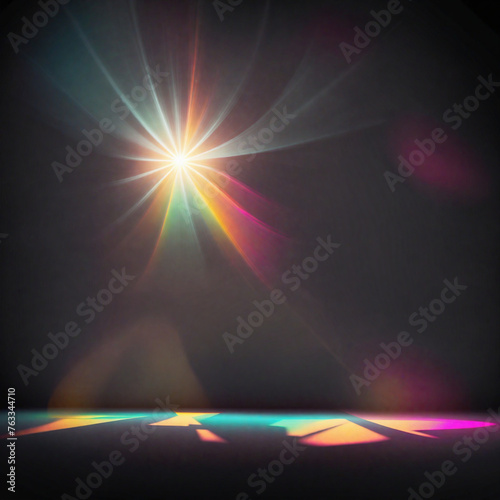 Colorful light beams 