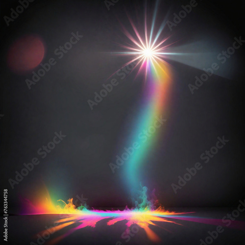 Colorful light beams 