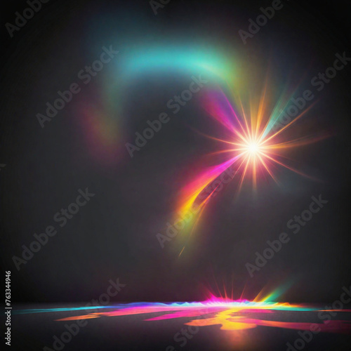 Colorful light beams 
