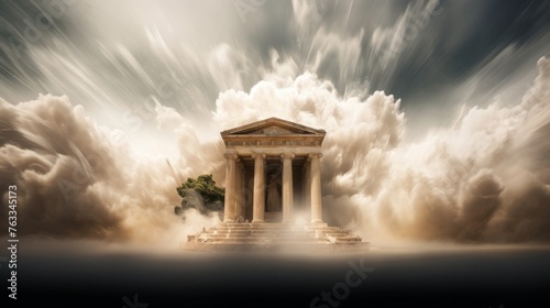 Magical vortex swirls around Doric temple glimpses of time warp