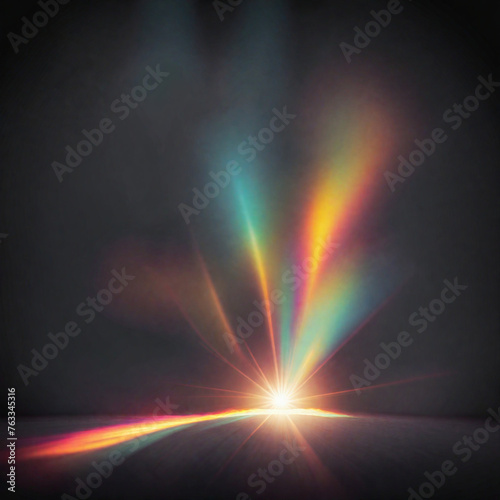 Colorful light beams 