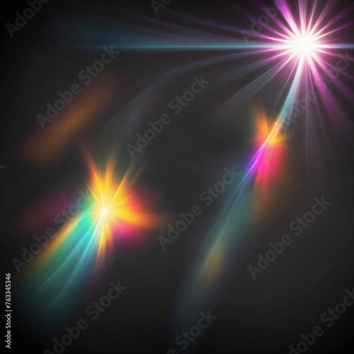 Colorful light beams 