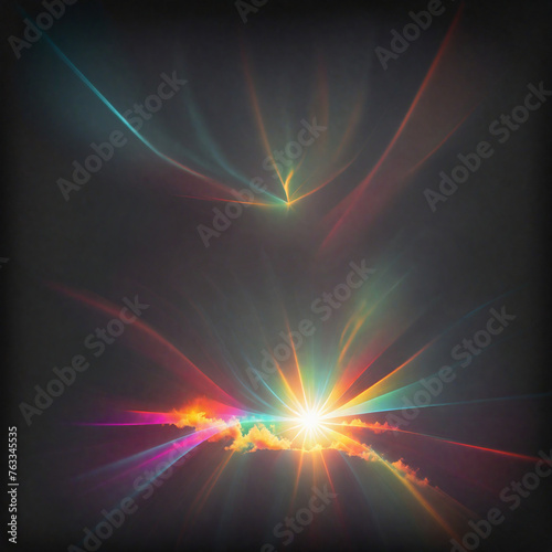 Colorful light beams 