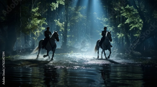 Bioluminescent forest enchants Olympic equestrian competition