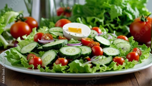  Salad with veggies   egg