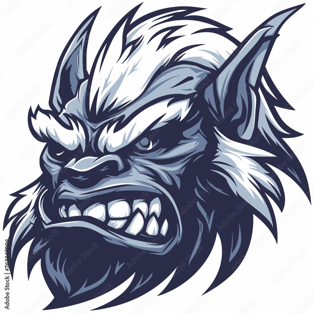 Troll Head Logo For E-Sport