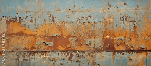 Rusty metal sheet with peeling paint © Ilgun