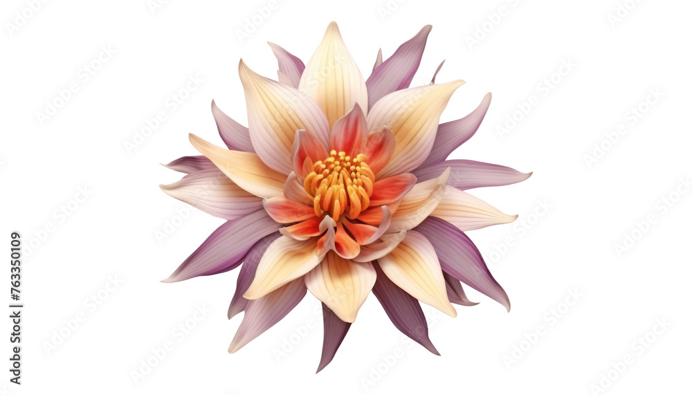 purple lily isolated on transparent background cutout
