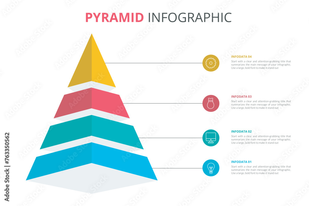 cone pyramid funnel chart template for infographic for presentation for ...