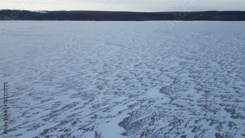 Wallpaper Mural View from a drone. In winter, the rivers are covered with ice. Torontodigital.ca