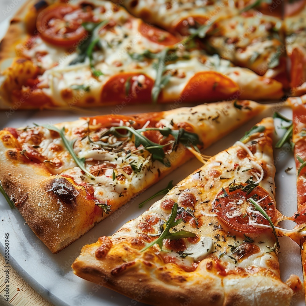 Close up of Naples pizza with appetite cheese shreds Close up of Naples pizza with appetite cheese shreds