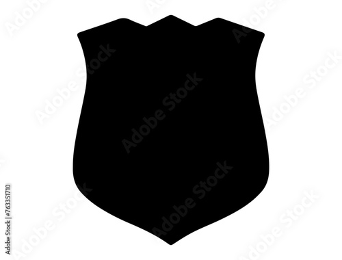 Badge shape silhouette vector art white background