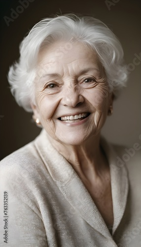 Portrait of older smiling lady © olgats