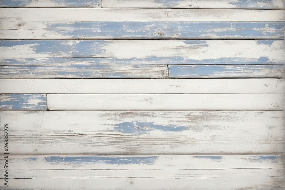 White and Blue old dirty weathered wood wall wooden plank board texture background with grains and structures White and Blue old dirty weathered wood wall wooden plank board texture background with grains and structures