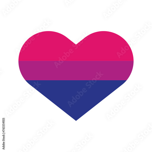 Gender Identity Flag Heart Symbol: LGBTQ+ Inclusivity Vector Illustration for Pride and Equality