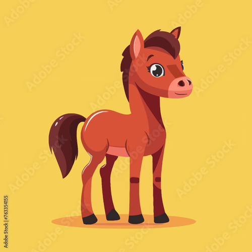 illustration of a happy foal