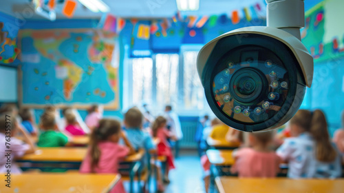 A security camera at the school.