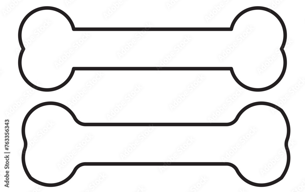 Dog bone flat and line icons. Isolated vector logo illustration. Dog bone flat and line icons. Isolated vector logo illustration.