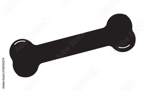 Dog bone flat and line icons. Isolated vector logo illustration.