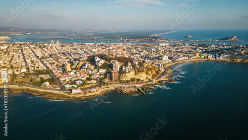Mazatlan Mexico Aerial view skyline cityscape coastline 