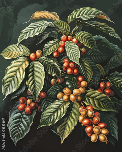 Plants of Coffee Arabica Beans