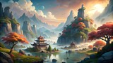 Chinese Landscape Painting Modern Digital Art