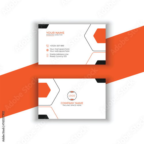 Corporate agency business card template