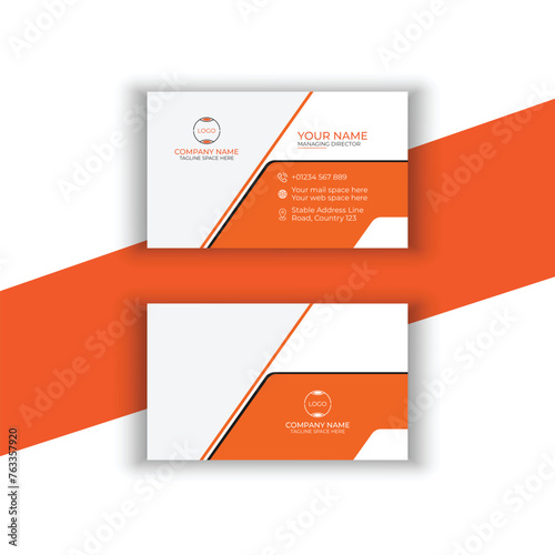 Corporate agency business card template