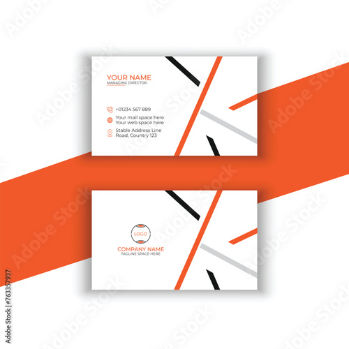 Corporate agency business card template