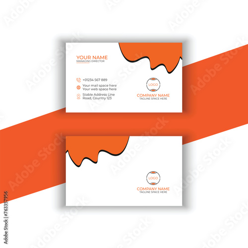 Corporate agency business card template