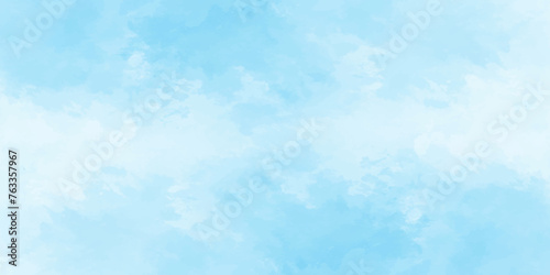 Blue sky with cloud .Beautiful blue sky with white clouds .bright cloud cover in the sun calm clear winter air background .gradient light white background.	