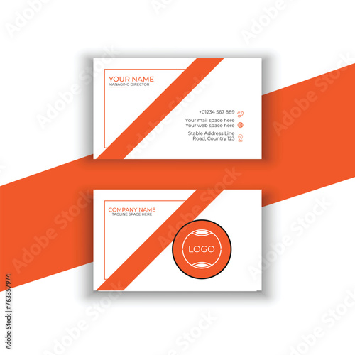 Corporate agency business card template